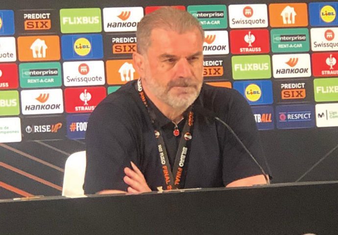 Europa League champs, we’ll never sing that Ange Postecoglou