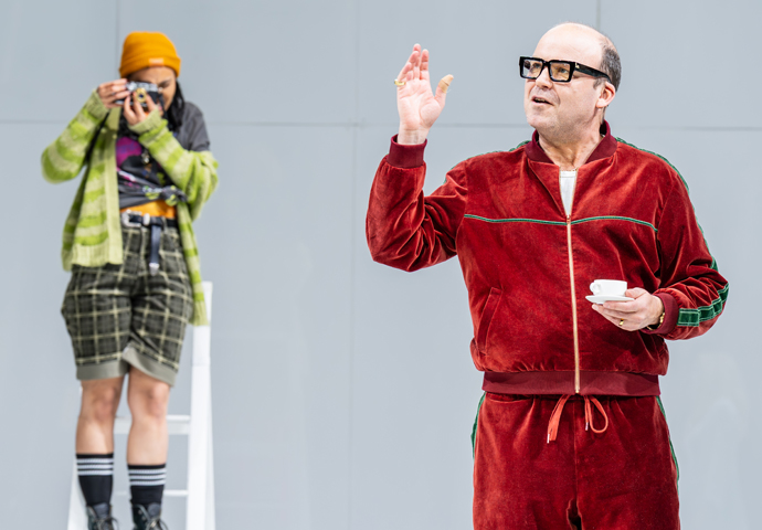 Review: Here We Are, at Lyttelton Theatre Chumisa Dornford-May (Fritz) Rory Kinnear (Leo Brink) and Jane Krakowski (Marianne Brink) in Here We Are at the National Theatre. Photographer Marc Brenner 00152