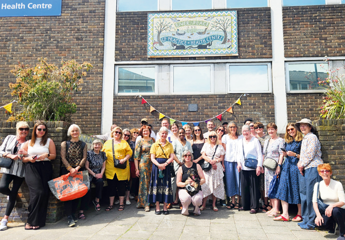Patients play part in an art operation River Place Group Photo