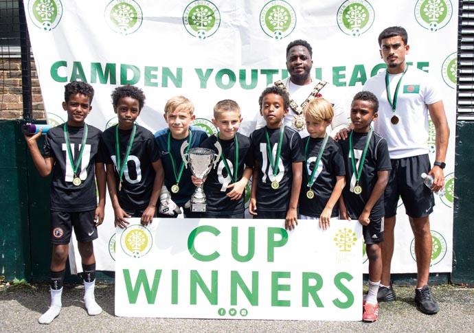 Shooting Stars lift the cup! Camden Youth