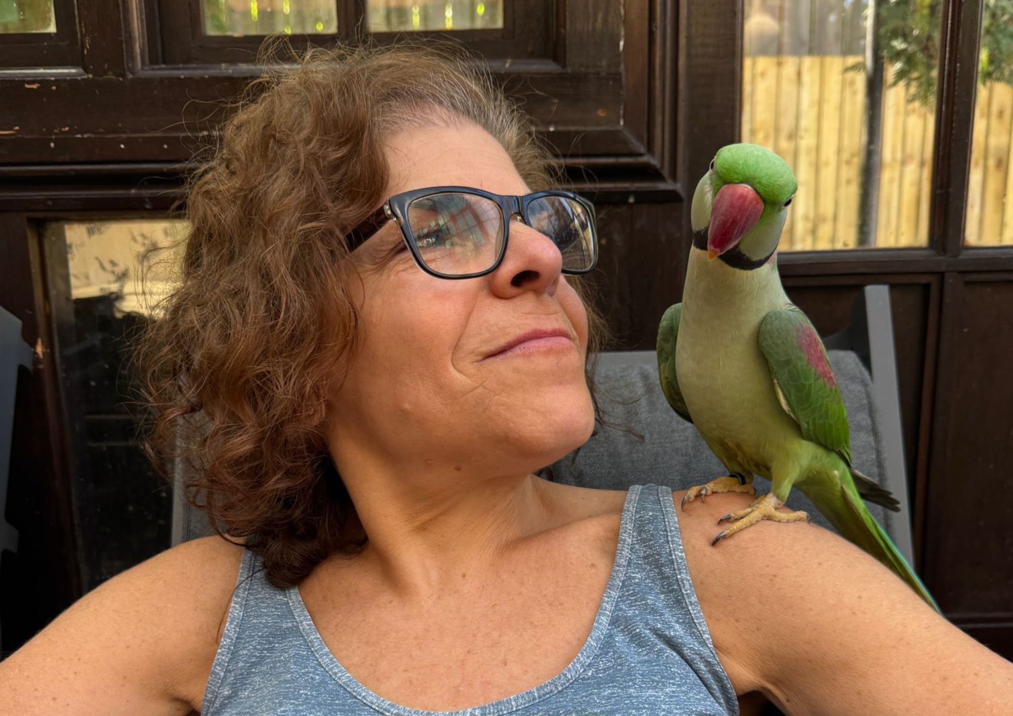 Where’s Rambi? He’d just popped down to Dorset parakeet
