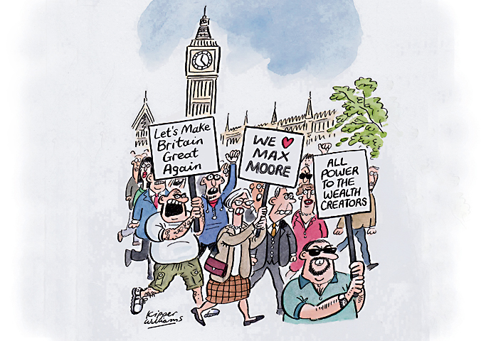 Sliding towards dictatorship? Make England Great Again_cartoon We Love Max Moore_credit Kipper Williams