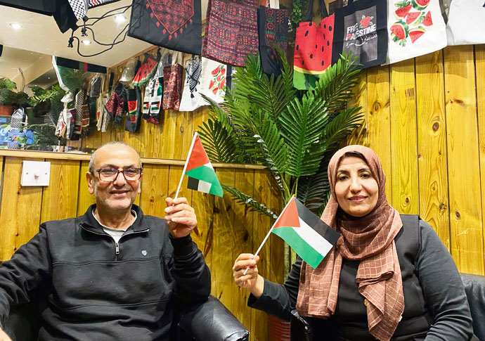 Support for Palestine censored, say businesses Mahmoud and Faten Ismail