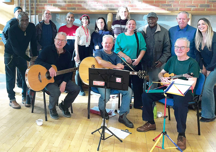 Dementia: helping to ease strain on families Amy Cox far right Colin from Brickworks on left