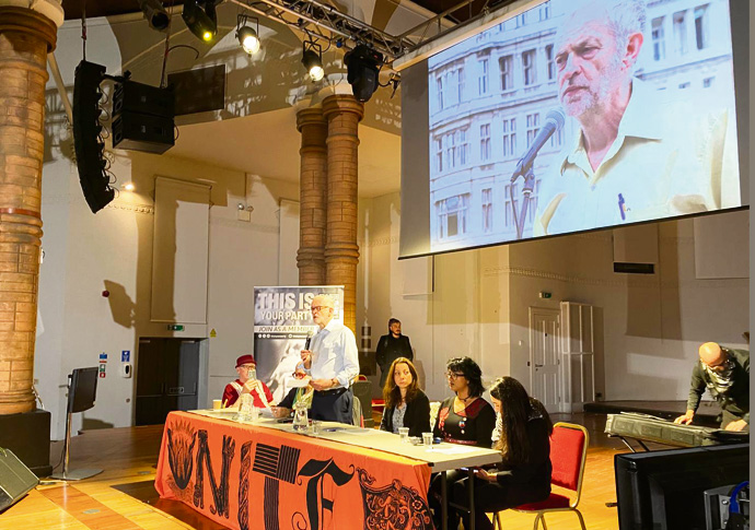 Jeremy Corbyn speaking at Your Party meeting