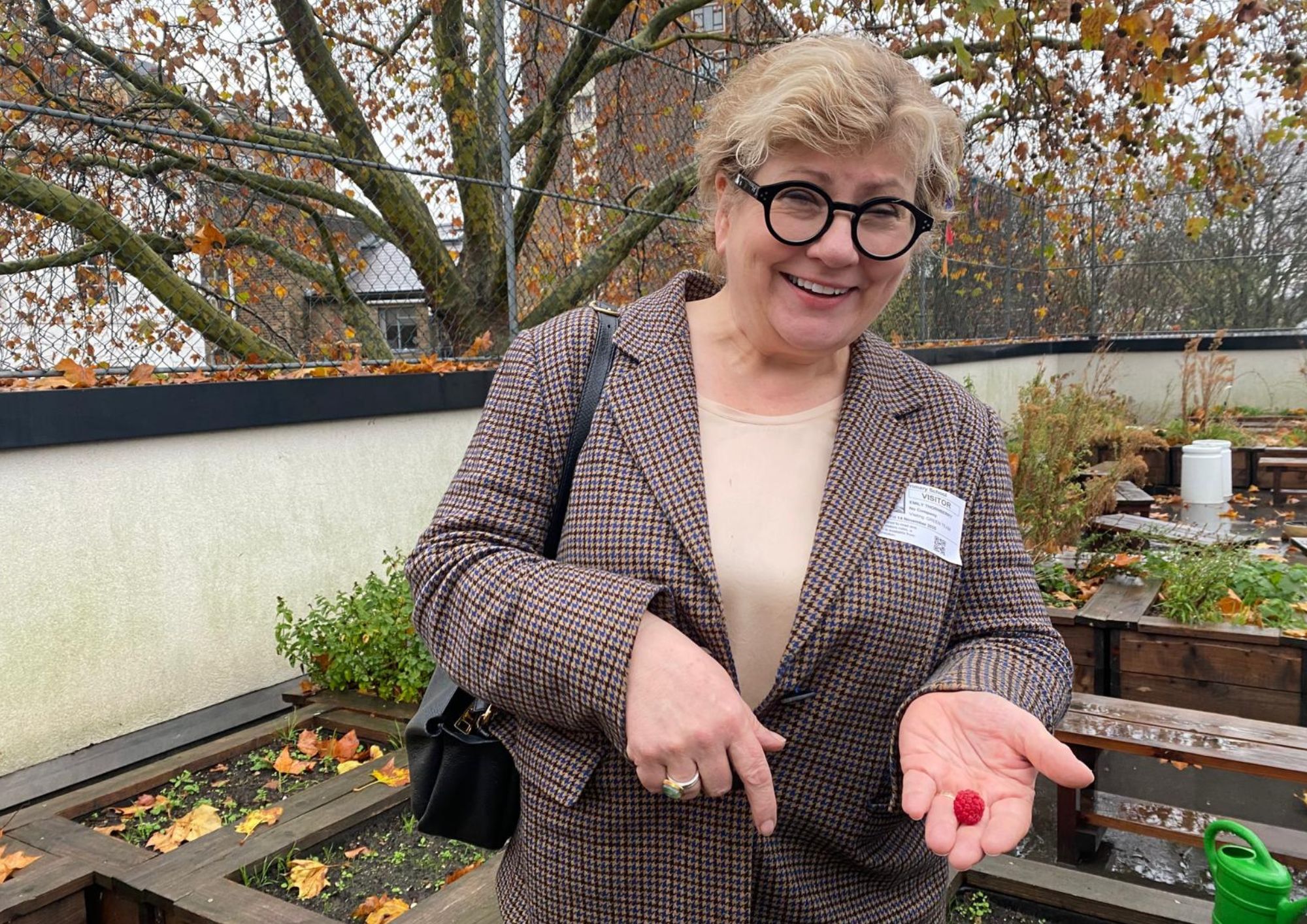 Dame Emily Thornberry heads out to Brazil COP – but first raspberries!
