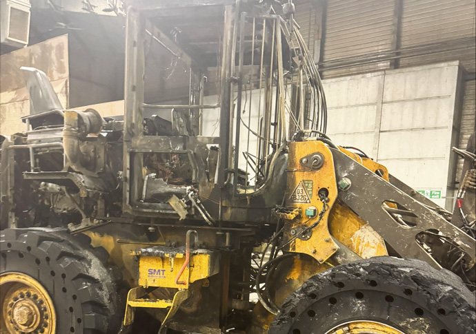 Warning over batteries after blaze at waste site Battery fire