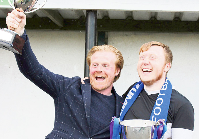 Camden Town WFC chairman Richard Mahoney and team manager Harry Sherman