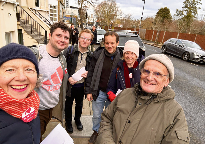 canvassers sunday alistair + kate (pink hat)