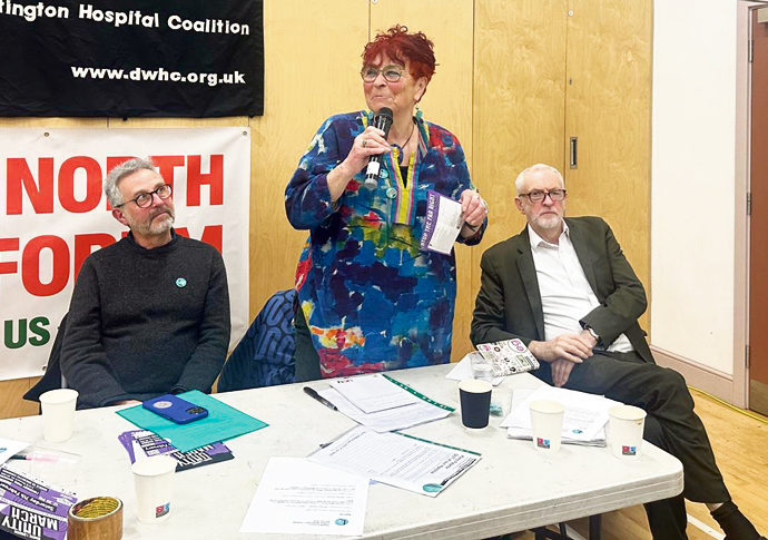 AI giant ‘trying to pick our NHS apart’ martin franklin and shirley franklin and JC