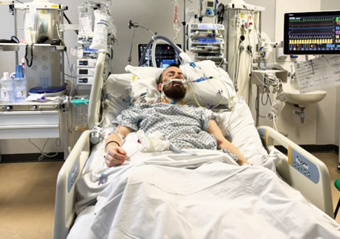 David Ross in hospital