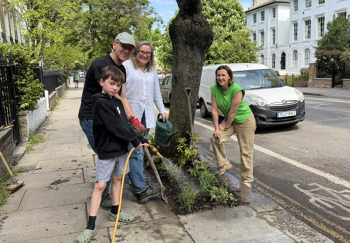 ‘Greening up’: Neighbours are paving the way for more plants Liverpool Road Depaving tree project 3
