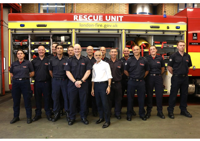 The heat is here to stay… Sadiq mayor fire station