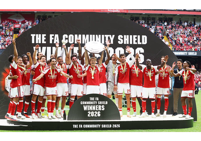 Arsenal ‘ready to do something special’ Arsenal shield credit Daniel Weir-SPP