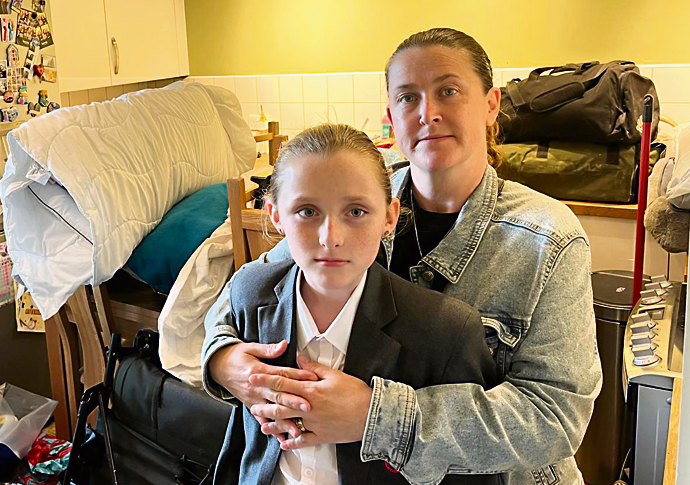 Imagine all your things flooded in raw sewage Rosa (L) and Denise (R) in kitchen post-sewage