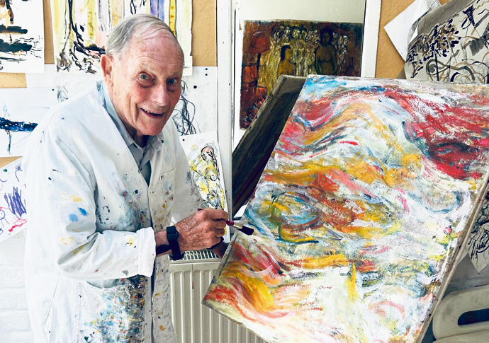 Economist Sir Ian gets ready for first exhibition of paintings at 94 Sir Ian Byatt IMG-20260824-WA0002