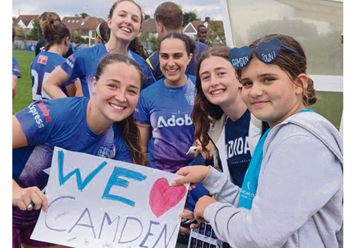 Camden Town WFC stars Kelly Faye and Gemma Clenshaw credit Sophia Demetriades