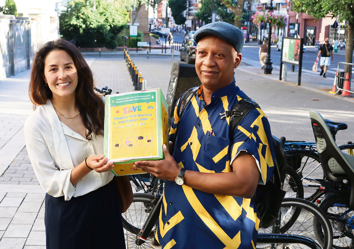 Could council have saved nursery? Catrin Shi one of the parents at the nursery and staff member Lloyd Sherwood