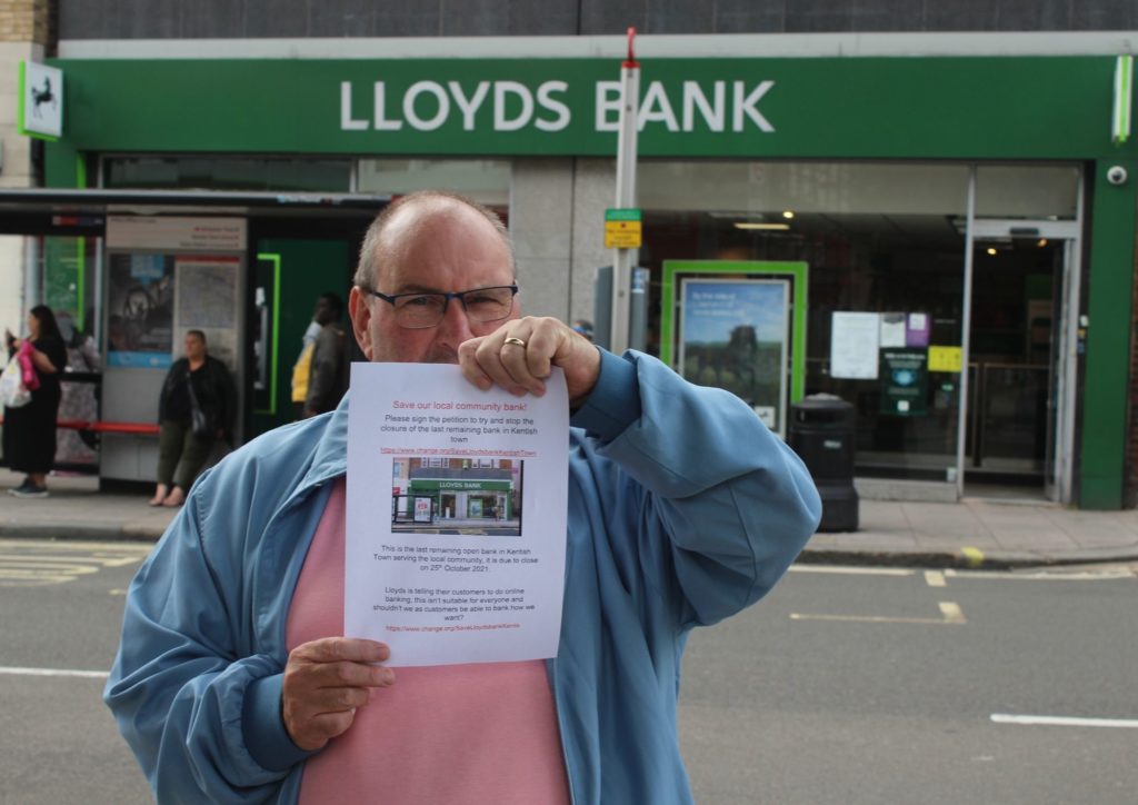 Flower seller’s anger at closure of last bank in the high street
